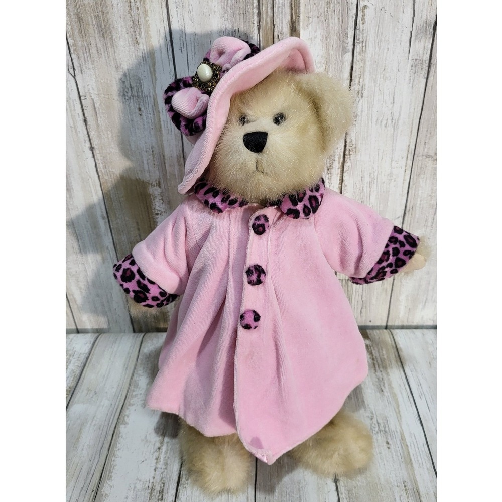 Heritage Collection Bear Channel Pink Dress Trim Coat and Matching Hat GANZ - Picture 3 of 11